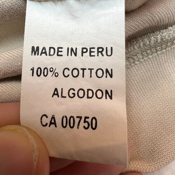 Bobby Jones Players Men’s 1/4 Zip Beige Sweatshirt Size L 100% Peruvian Cotton - Picture 11 of 11